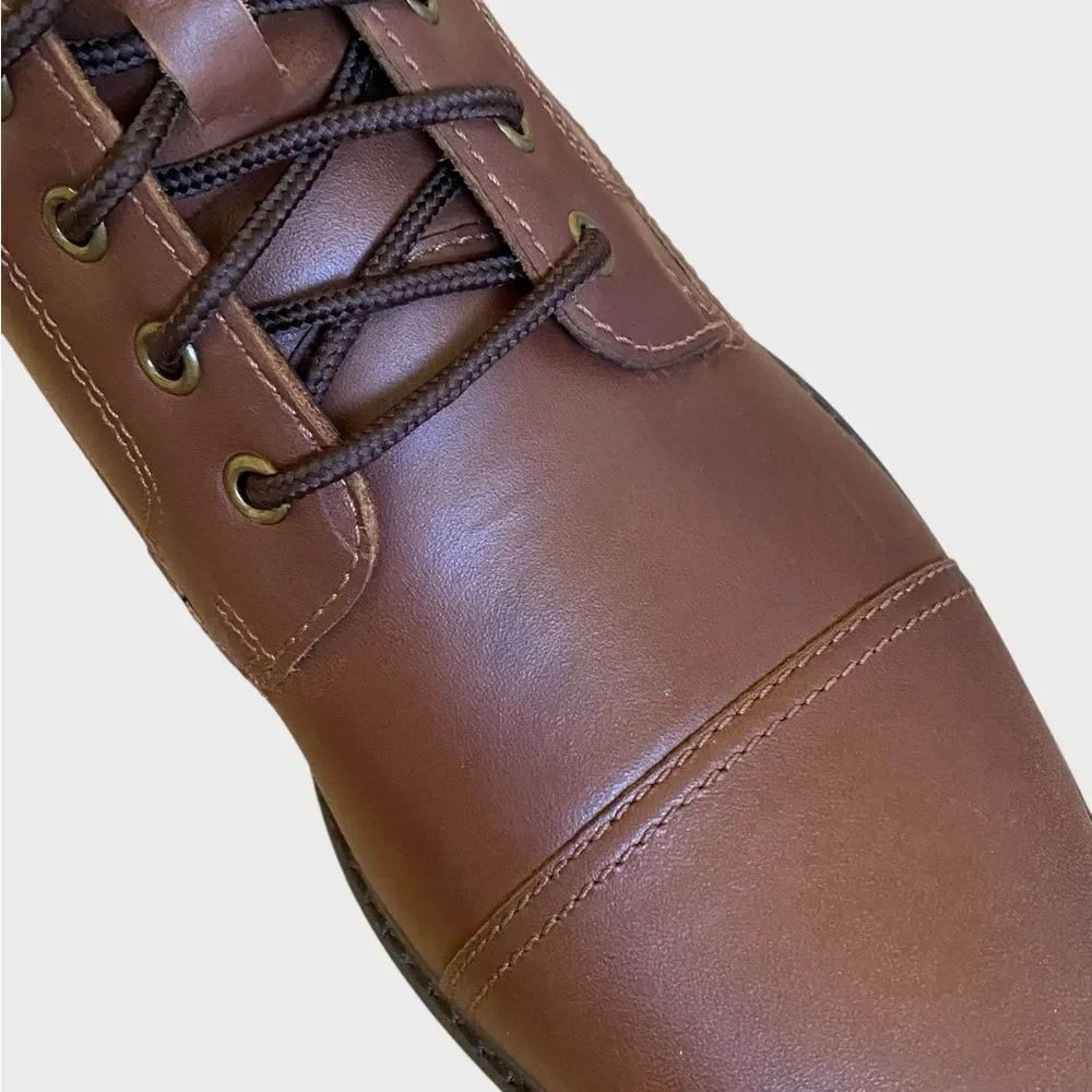NWB Cole Haan Grand+ Lug Leather Boots Men's Size 7 Brown Lace Up Lightweight